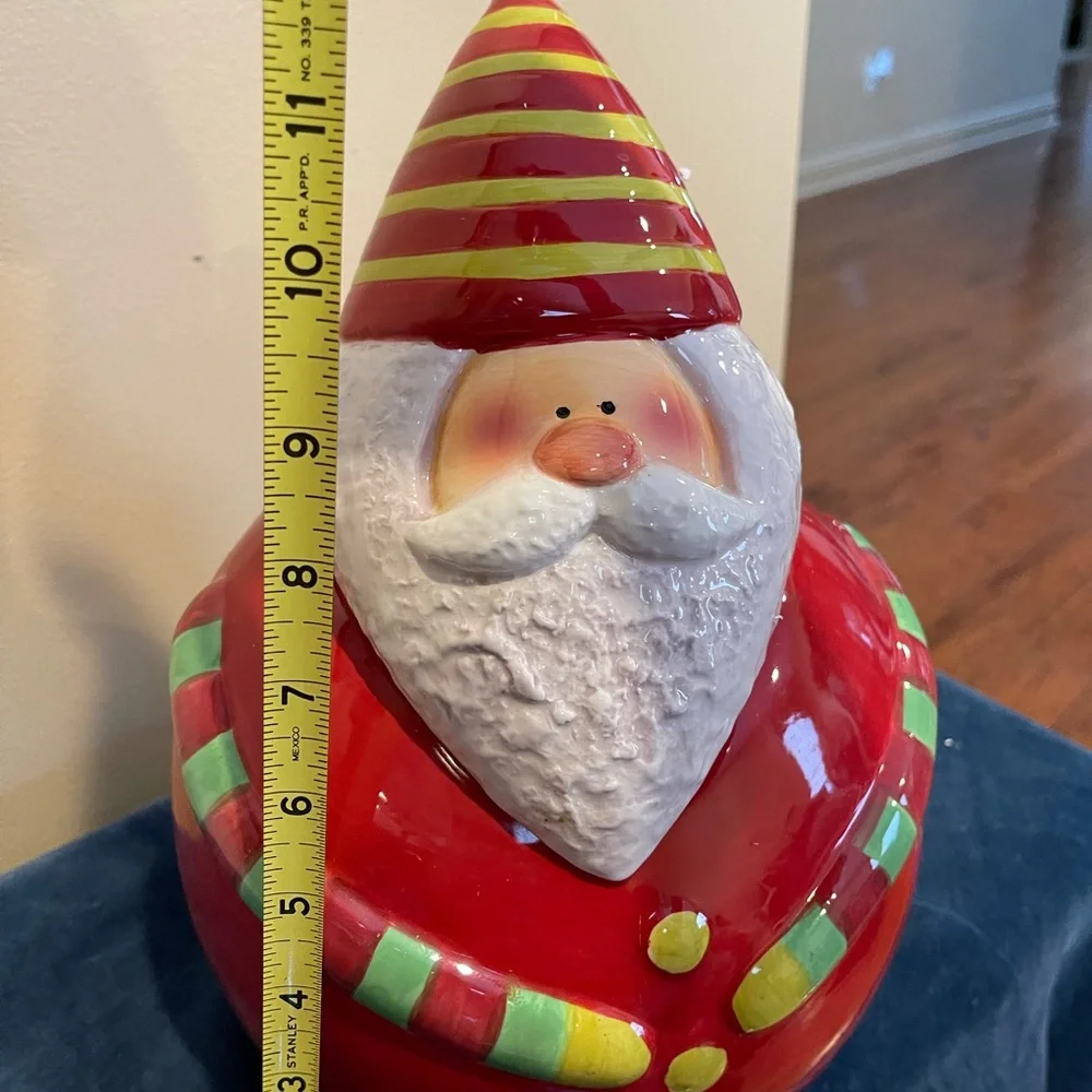 SAKURA CHRISTMAS BRIGHT SANTA HANDPAINTED EARTHENWARE 12